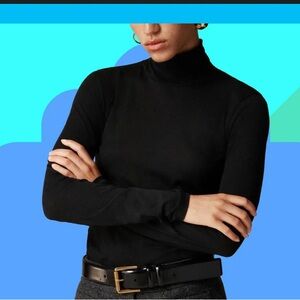 J. Crew Men's Classic Black Turtleneck Sweater